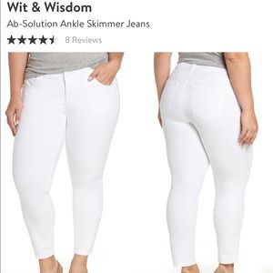Wit & Wisdom White Cropped Skinny Jeans